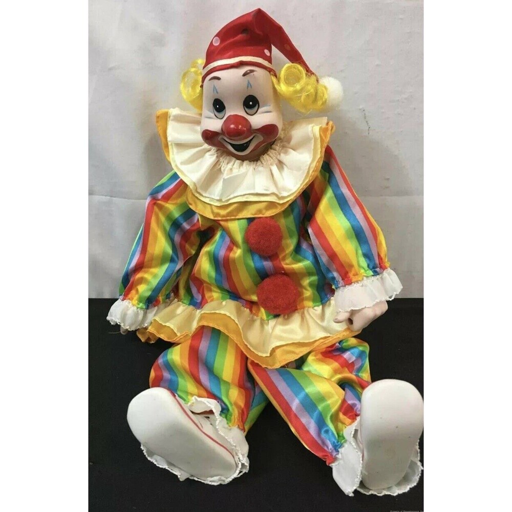 Rare Vtg 1989 Heritage Mint LTD Love & Happiness Collection 16" Colorful Clown
